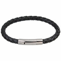 Men's Multicolor Stainless Steel Button Leather Bracelet - DIY & Custom Logo Birthday/Valentine's Day Gift-Bracelet-SWEET T 52