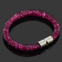 Mesh Net Bracelet For Women & Girls. Resin Crystal Fill, Magnetic Metal Clasp Jewelry-Bracelet-SWEET T 52