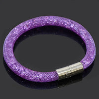 Mesh Net Bracelet For Women & Girls. Resin Crystal Fill, Magnetic Metal Clasp Jewelry-Bracelet-SWEET T 52