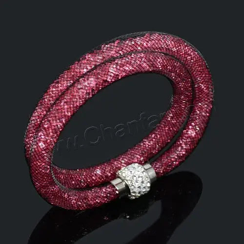 Crystal Mesh Net Double Bracelets, Multicolor Crystal Charm Bracelets For Women & Girls-Bracelet-SWEET T 52