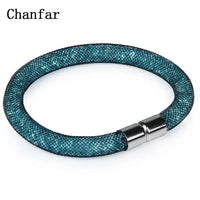 Mesh Net Bracelet For Women & Girls. Resin Crystal Fill, Magnetic Metal Clasp Jewelry-Bracelet-SWEET T 52