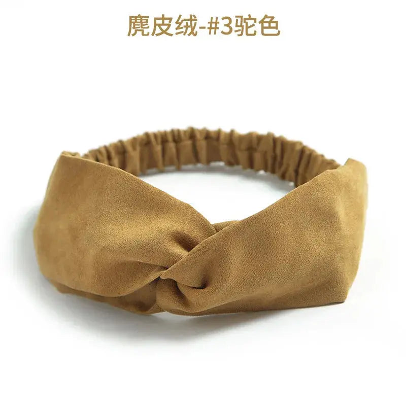 Bohemian Criss-Cross Elastic Hair Bands - Knot Headbands for Women & Girls - Bandana Girls Striped Hairwear-Headbands-SWEET T 52