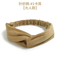 Bohemian Criss-Cross Elastic Hair Bands - Knot Headbands for Women & Girls - Bandana Girls Striped Hairwear-Headbands-SWEET T 52