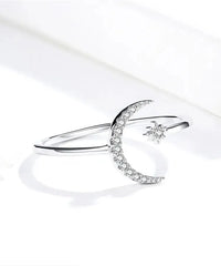 925 Sterling Silver Open Adjustable Rings for Women & Girls. Wedding, Engagement, Anniversary or Gift Rings-ring-SWEET T 52