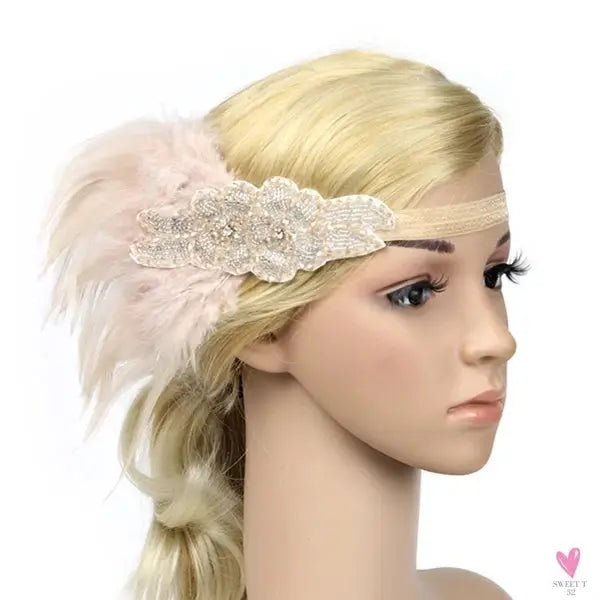 Hair Accessories - Peacock, Black Rhinestone, Beaded, Sequin 1920s Vintage Gatsby Party Headpieces for Women Sweet T 52