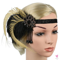 Hair Accessories - Peacock, Black Rhinestone, Beaded, Sequin 1920s Vintage Gatsby Party Headpieces for Women Sweet T 52