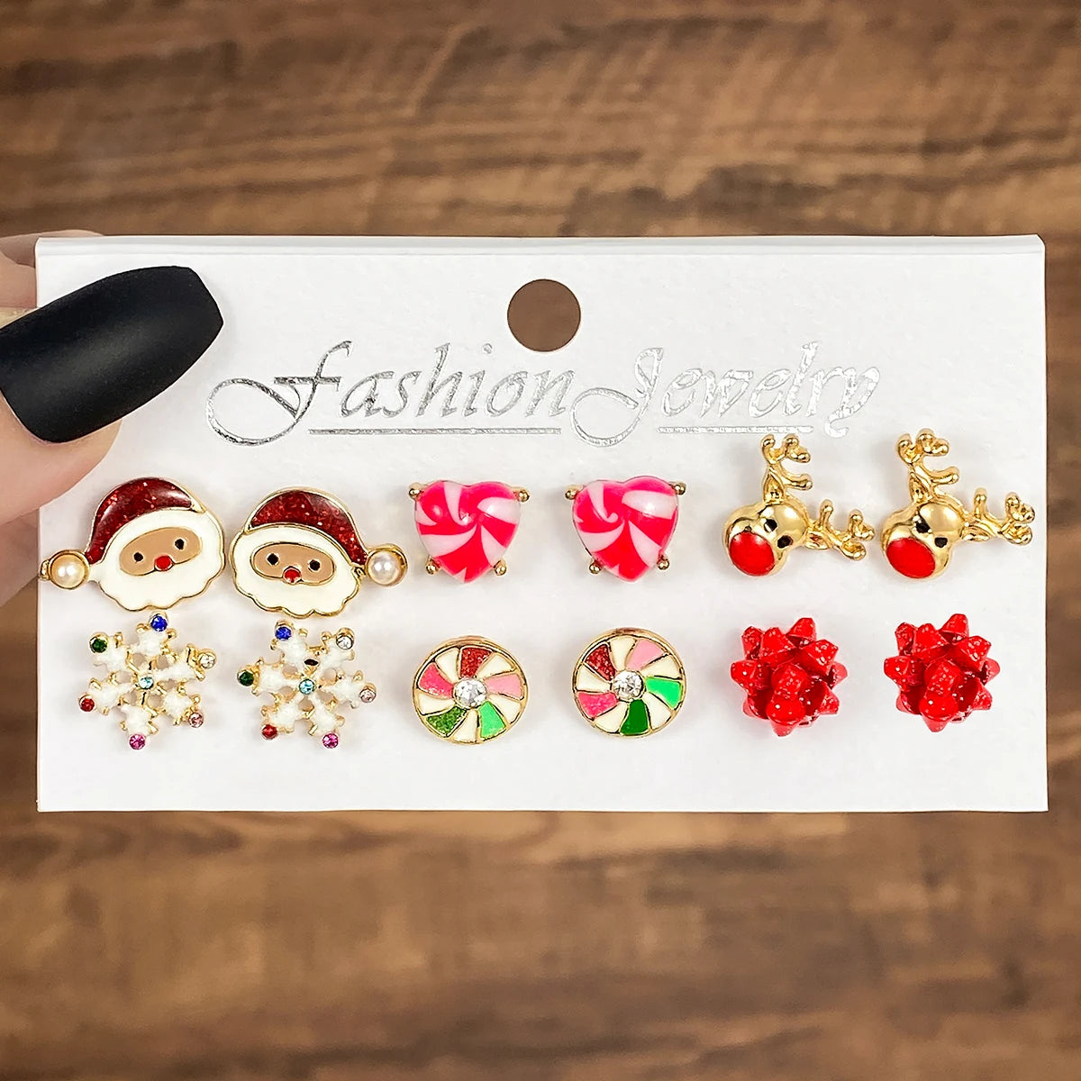 Christmas Festival or Gift Earrings for Women. Snowflake/Socks/Christmas Tree/Santa Claus/Wreath