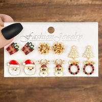Christmas Festival or Gift Earrings for Women. Snowflake/Socks/Christmas Tree/Santa Claus/Wreath