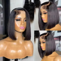 Short Human Hair Bob Wig for Women, 13x4 HD Lace Front Glueless Wig, Pre-Plucked, Pre Cut Lace, Natural Hairline Wig