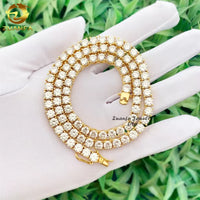 Luxury Men Women Hip Hop Iced Out Fine Jewelry 2MM 3MM 4MM 5MM Lab Diamond S925 Silver Vvs Moissanite Tennis Chain Necklace Sweet T 52