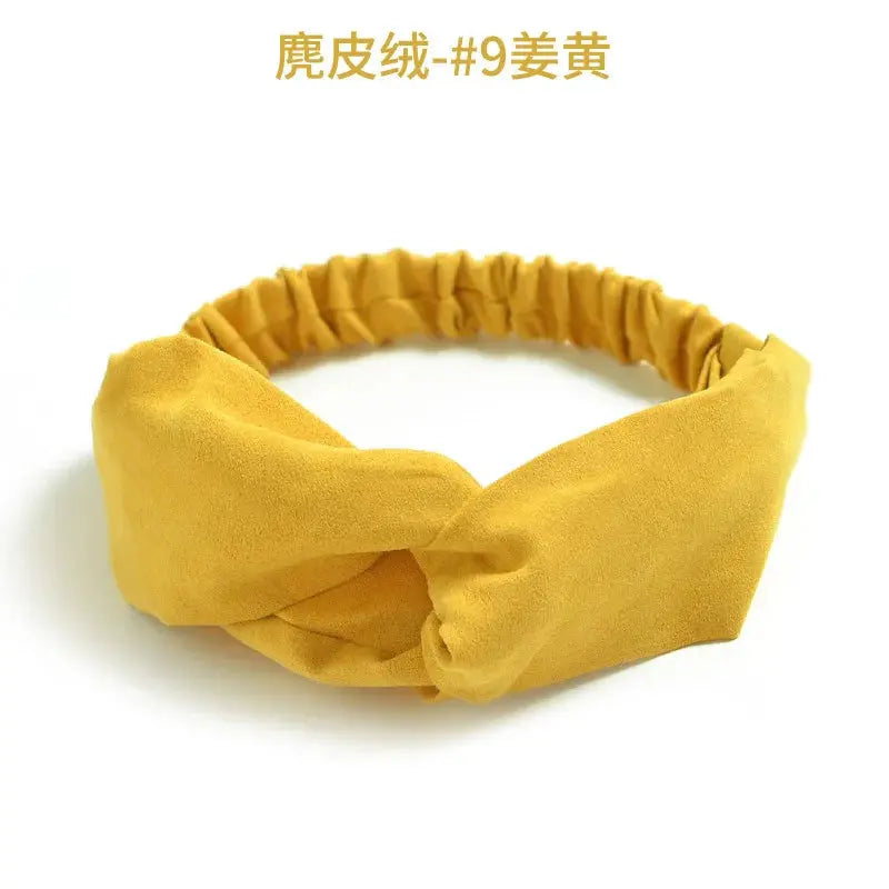 Bohemian Criss-Cross Elastic Hair Bands - Knot Headbands for Women & Girls - Bandana Girls Striped Hairwear-Headbands-SWEET T 52