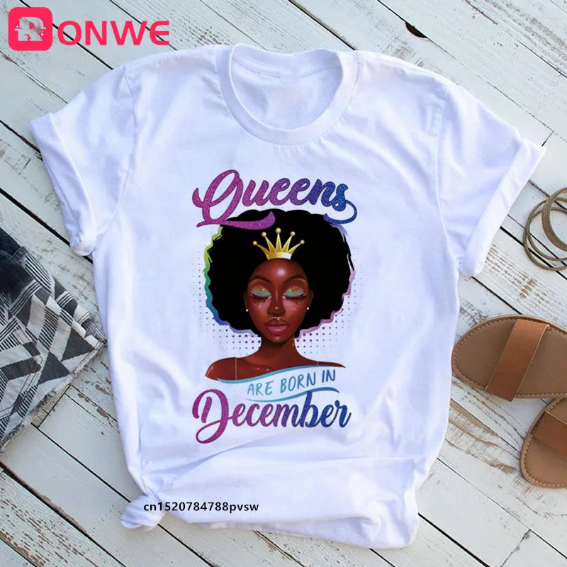 Beautiful African Lady Women T-shirt Girl Sisters Black Lives Matter Funny 90S Print Tops Tee,Drop Ship SWEET T 52