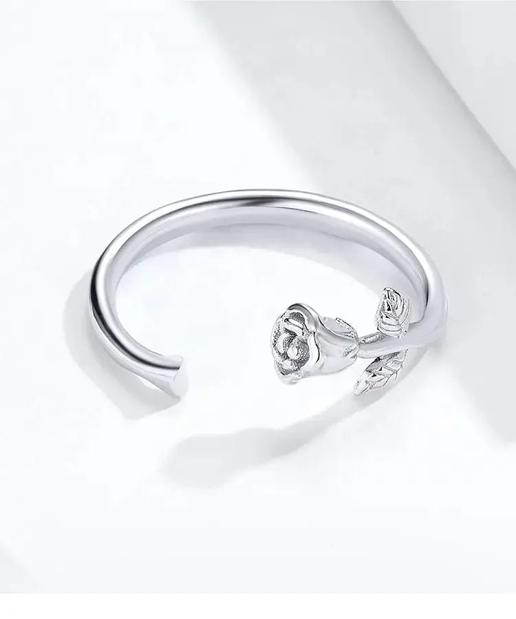 925 Sterling Silver Open Adjustable Rings for Women & Girls. Wedding, Engagement, Anniversary or Gift Rings-ring-SWEET T 52