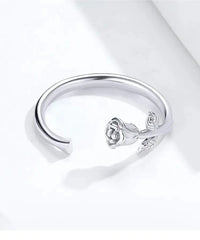 925 Sterling Silver Open Adjustable Rings for Women & Girls. Wedding, Engagement, Anniversary or Gift Rings-ring-SWEET T 52