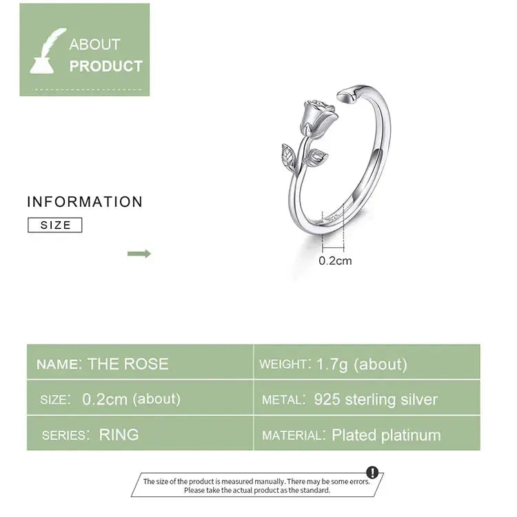 925 Sterling Silver Open Adjustable Rings for Women & Girls. Wedding, Engagement, Anniversary or Gift Rings-ring-SWEET T 52