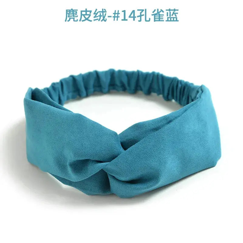 Bohemian Criss-Cross Elastic Hair Bands - Knot Headbands for Women & Girls - Bandana Girls Striped Hairwear-Headbands-SWEET T 52