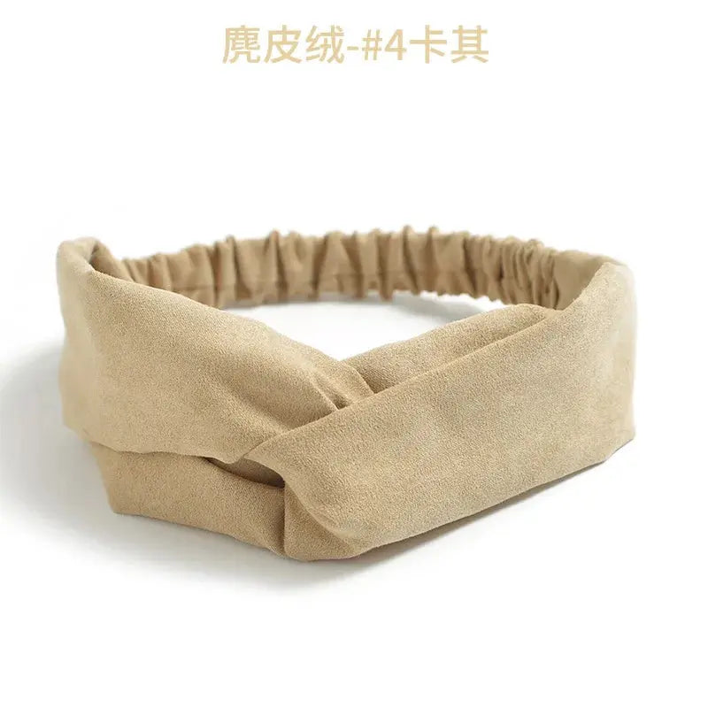 Bohemian Criss-Cross Elastic Hair Bands - Knot Headbands for Women & Girls - Bandana Girls Striped Hairwear-Headbands-SWEET T 52