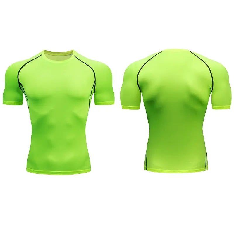 Quick Drying Elastic T-Shirt for Men & Boys, Anti-Wrinkle in 8 Solid Colors for Gym or Sports