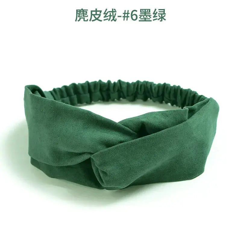Bohemian Criss-Cross Elastic Hair Bands - Knot Headbands for Women & Girls - Bandana Girls Striped Hairwear-Headbands-SWEET T 52