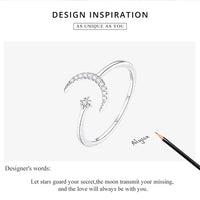 925 Sterling Silver Open Adjustable Rings for Women & Girls. Wedding, Engagement, Anniversary or Gift Rings-ring-SWEET T 52