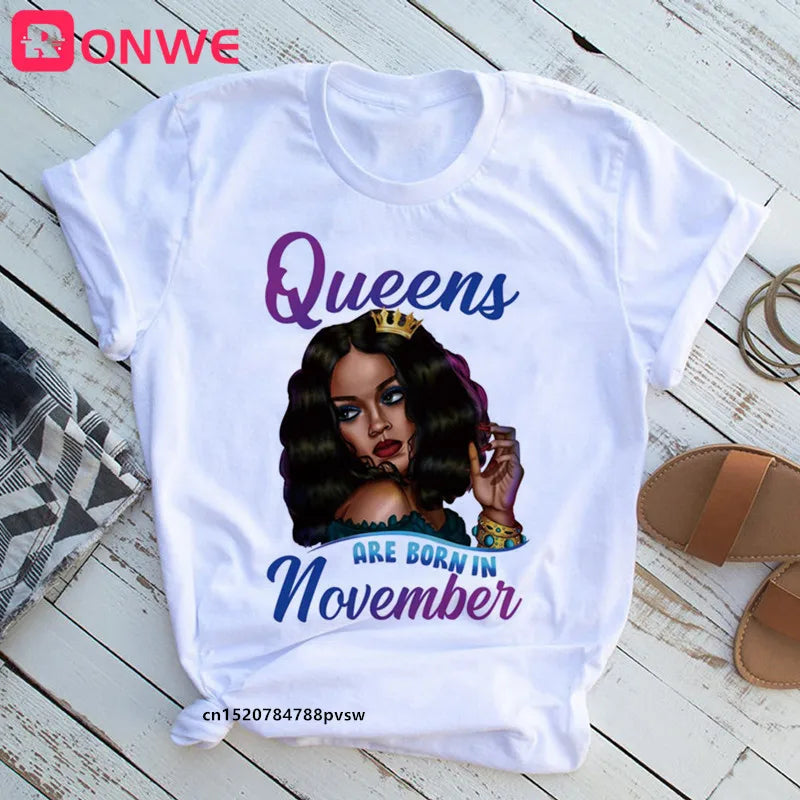Beautiful African Lady Women T-shirt Girl Sisters Black Lives Matter Funny 90S Print Tops Tee,Drop Ship SWEET T 52