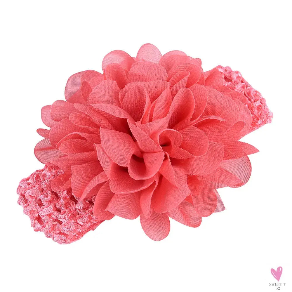 Head Band for Infants/Toddlers - Girls' Headbands, Chiffon Flower, Soft Stretchy Hair Band Accessories Sweet T 52