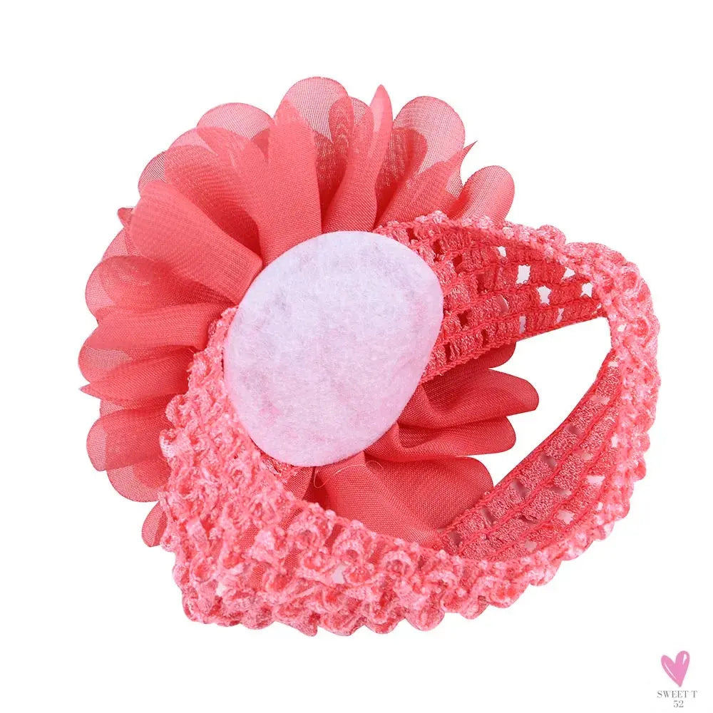 Head Band for Infants/Toddlers - Girls' Headbands, Chiffon Flower, Soft Stretchy Hair Band Accessories Sweet T 52