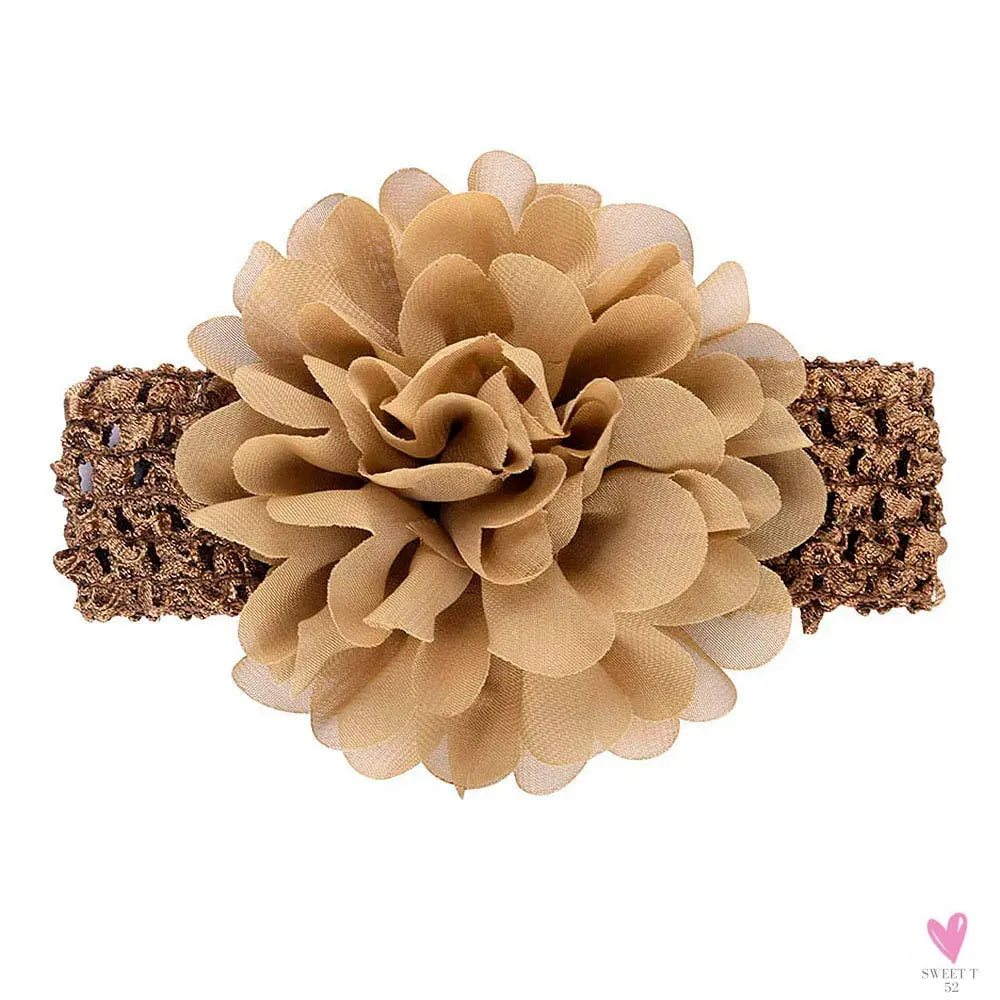 Head Band for Infants/Toddlers - Girls' Headbands, Chiffon Flower, Soft Stretchy Hair Band Accessories Sweet T 52