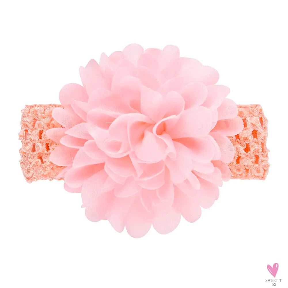 Head Band for Infants/Toddlers - Girls' Headbands, Chiffon Flower, Soft Stretchy Hair Band Accessories Sweet T 52