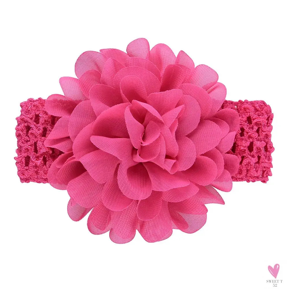 Head Band for Infants/Toddlers - Girls' Headbands, Chiffon Flower, Soft Stretchy Hair Band Accessories Sweet T 52