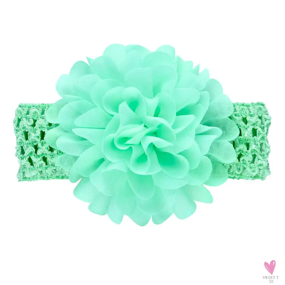 Head Band for Infants/Toddlers - Girls' Headbands, Chiffon Flower, Soft Stretchy Hair Band Accessories Sweet T 52