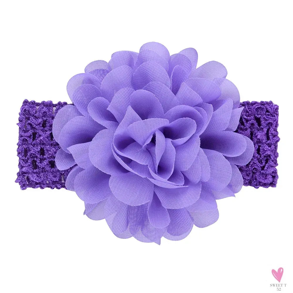 Head Band for Infants/Toddlers - Girls' Headbands, Chiffon Flower, Soft Stretchy Hair Band Accessories Sweet T 52