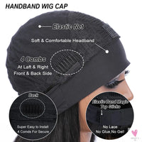 Headband Wigs - Human Hair Headband Wigs for Women, Easy Wear & Go, Glueless Wigs Sweet T 52