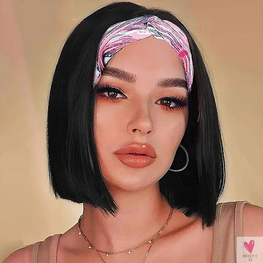 Headband Wigs - Human Hair Headband Wigs for Women, Easy Wear & Go, Glueless Wigs Sweet T 52