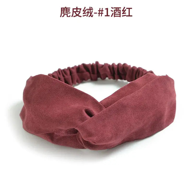 Bohemian Criss-Cross Elastic Hair Bands - Knot Headbands for Women & Girls - Bandana Girls Striped Hairwear-Headbands-SWEET T 52