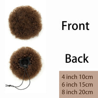 Afro Puff Kinky Curly Drawstring Ponytail - 4, 6 & 8 Inch, 8 Shades