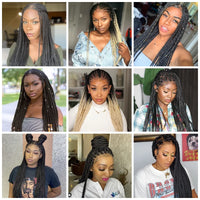 Jennifer Wholesale Handmade Micro Cornrow Box Braided Wigs Glueless Knotless Braid Lace Front Wigs Heat Resistant Synthetic Hair Sweet T 52