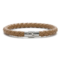 Men's Multicolor Stainless Steel Button Leather Bracelet - DIY & Custom Logo Birthday/Valentine's Day Gift-Bracelet-SWEET T 52