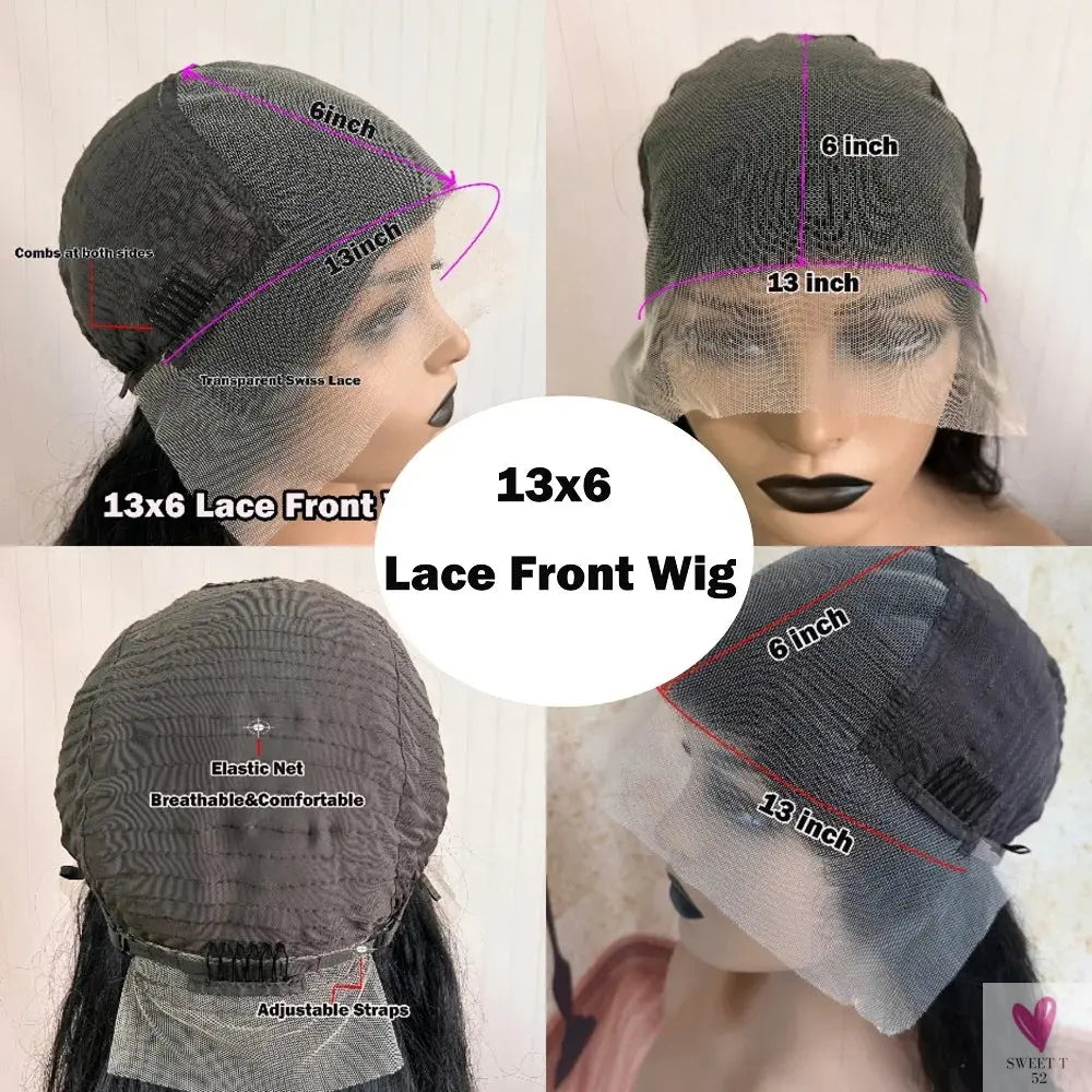 Highlight Brown Silk Base Wigs, Human Hair. Glueless Human Hair Wigs with Brown Roots, 200 Density Lace Front Wigs, Short Bob Wigs Sweet T 52