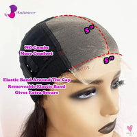 Highlight Brown Silk Base Wigs, Human Hair. Glueless Human Hair Wigs with Brown Roots, 200 Density Lace Front Wigs, Short Bob Wigs Sweet T 52