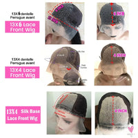 Highlight Brown Silk Base Wigs, Human Hair. Glueless Human Hair Wigs with Brown Roots, 200 Density Lace Front Wigs, Short Bob Wigs Sweet T 52