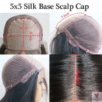 Highlight Brown Silk Base Wigs, Human Hair. Glueless Human Hair Wigs with Brown Roots, 200 Density Lace Front Wigs, Short Bob Wigs Sweet T 52