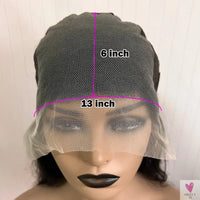 Highlight Brown Silk Base Wigs, Human Hair. Glueless Human Hair Wigs with Brown Roots, 200 Density Lace Front Wigs, Short Bob Wigs Sweet T 52