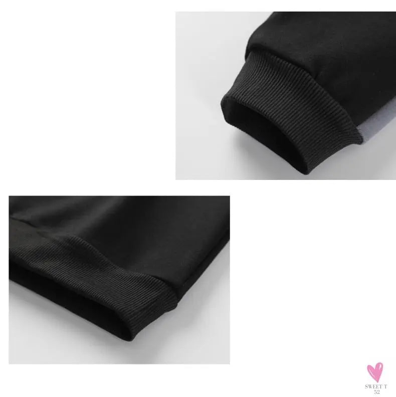 Hip-Hop Long Sleeve T-Shirt for Men and Boys, Loose Fit, O-Neck, With Patchwork-Shirts & tops-SWEET T 52