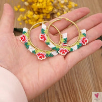 Hoop Earrings/Stainless Steel Earrings - Miyuki Beaded Earrings for Women & Girls,Trendy Bohemian Pendientes-Earrings-SWEET T 52