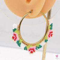 Hoop Earrings/Stainless Steel Earrings - Miyuki Beaded Earrings for Women & Girls,Trendy Bohemian Pendientes-Earrings-SWEET T 52