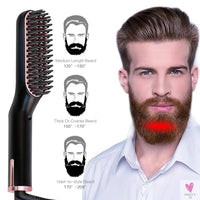 Hot Comb Straightener Heating Comb For Men Beard Electric Negative Ion Hair Straightening Brush Wet Dry Use Quick Hair Styler SWEET T 52