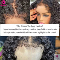 Kinky Curly Edged Short Bob - Human Hair Transparent Lace Front Wigs for Women & Girls, Remy Human Hair SWEET T 52