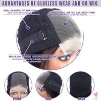 Kinky Straight Human Hair Wigs for Women - Glueless, Ready To Wear, 4x4 Hd Lace Front Brazilian Wigs-hair accessories-SWEET T 52