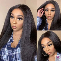 Kinky Straight Synthetic Lace Front Wigs for Women - 13x4/13X6 Lace Front Wig, Pre-Plucked Sweet T 52